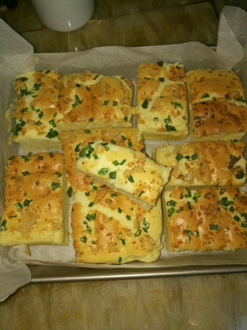 潮汕姿娘仔做的香葱肉松蛋糕