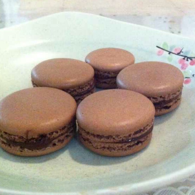 最容易成功的chocolate macarons 巧克力马卡龙