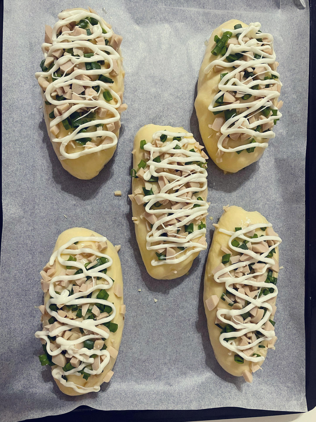 香葱火腿肉松面包