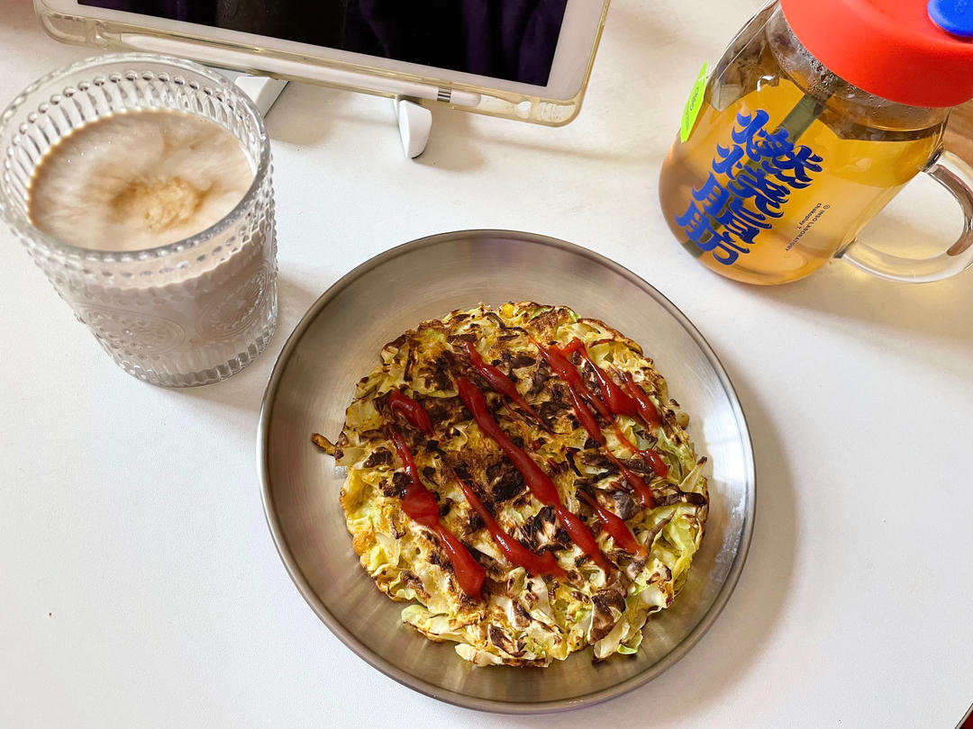 包菜蛋饼也太好吃了吧！！！吃撑才153大卡