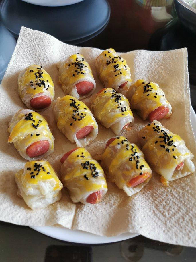 手抓饼热狗
