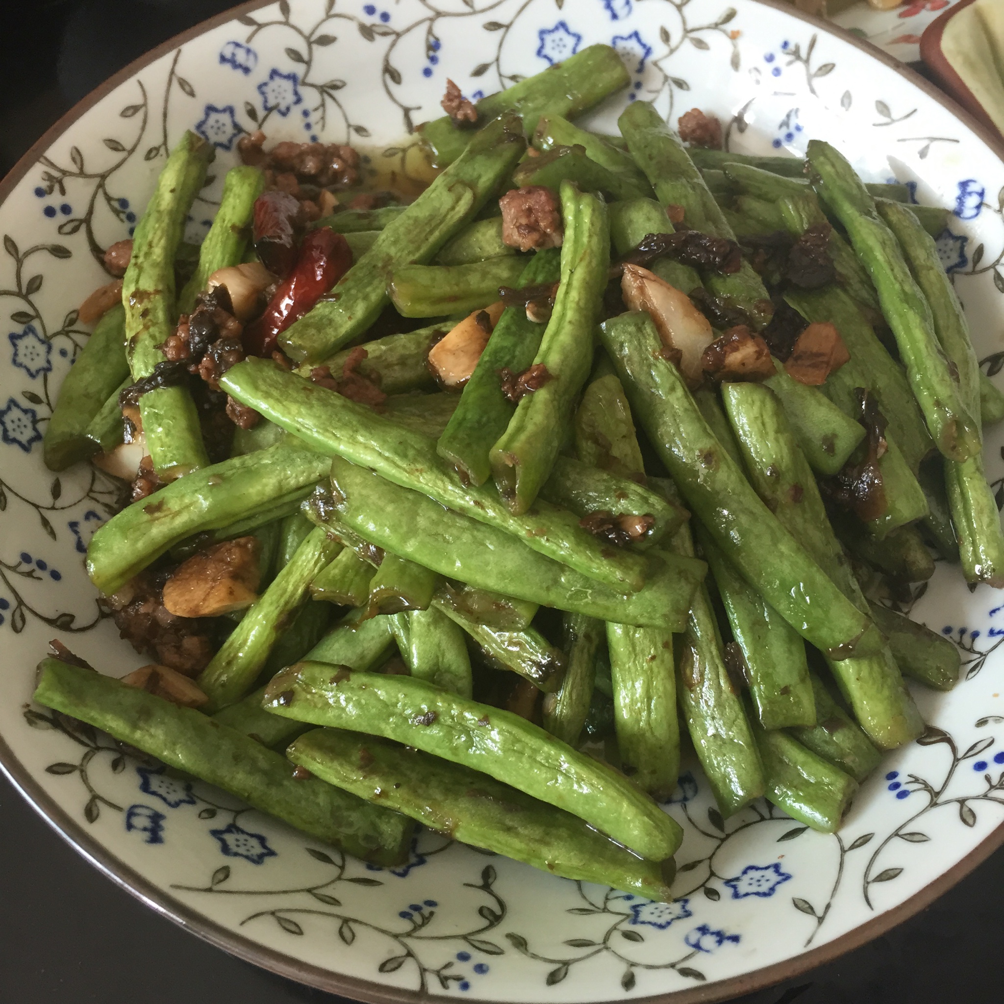 榄菜肉末四季豆