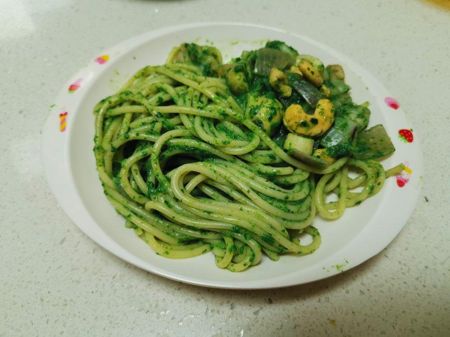 健康低卡吃意面——菠菜意大利面