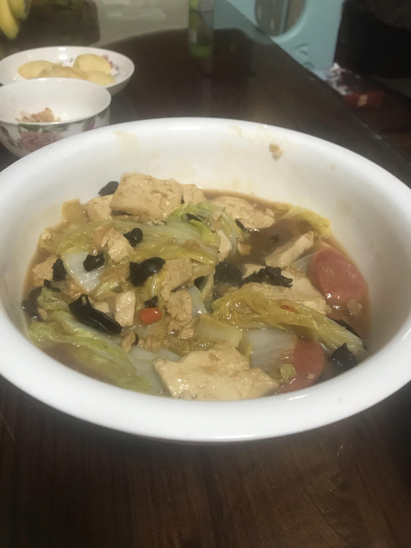 暖胃又下饭的香肠白菜豆腐煲🔥10分钟搞定