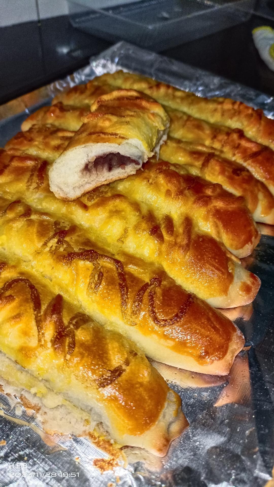 免揉面，无需手套膜，也能做的黄金芝士条面包✅