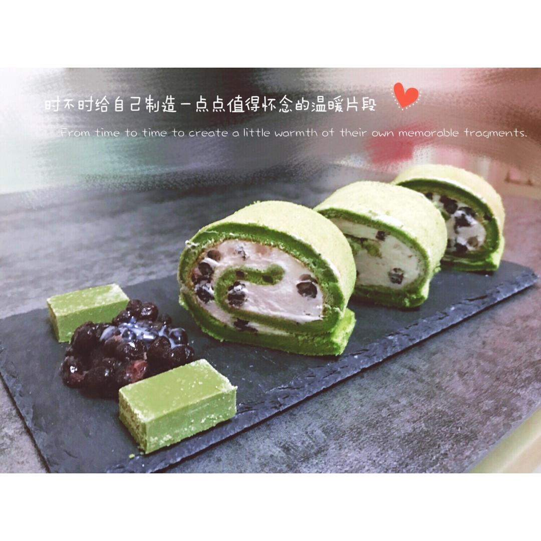 抹茶戚风蛋糕卷