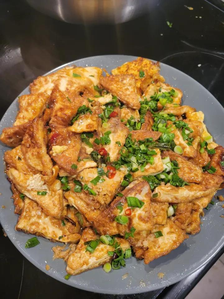 焖煎豆腐