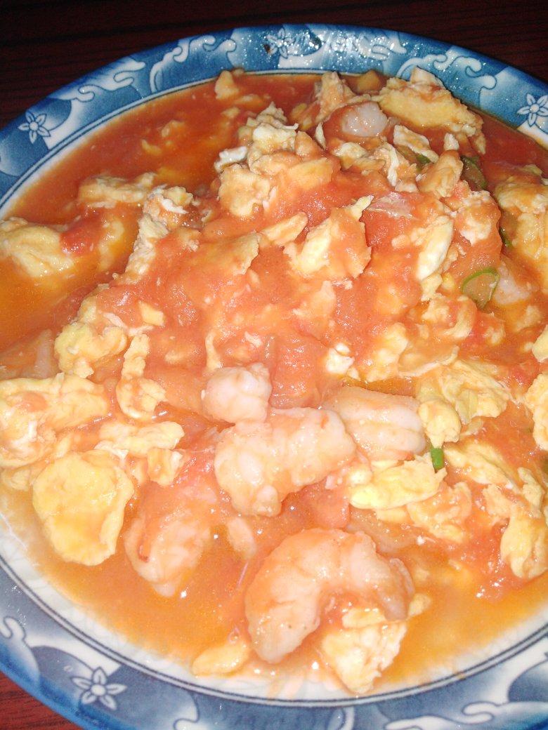 番茄炒蛋的升级版——番茄虾仁滑蛋