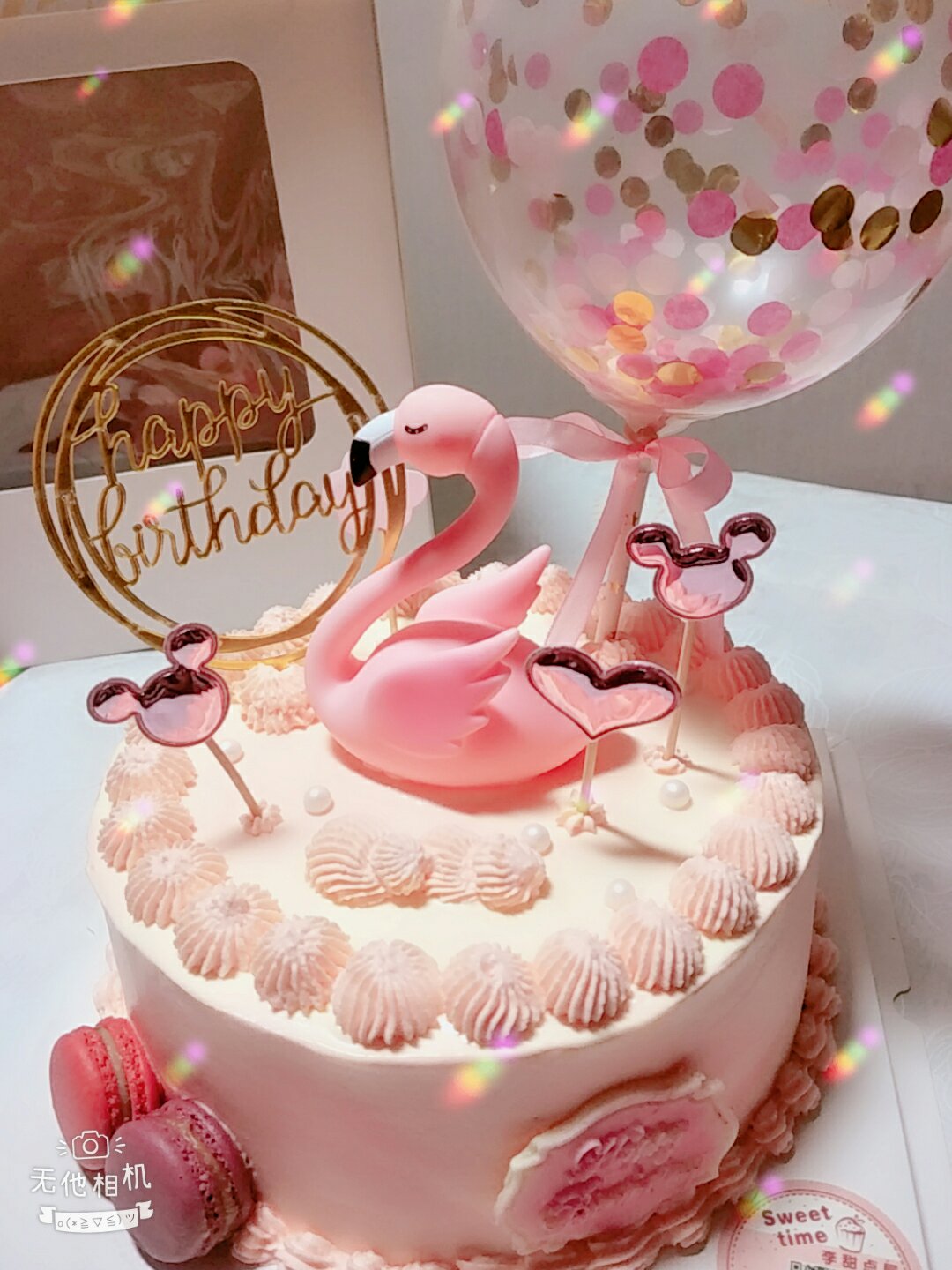 火烈鸟气球🎈款生日蛋糕