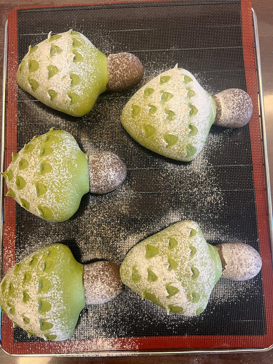 圣诞氛围拉满，抹茶芋泥圣诞树面包！
