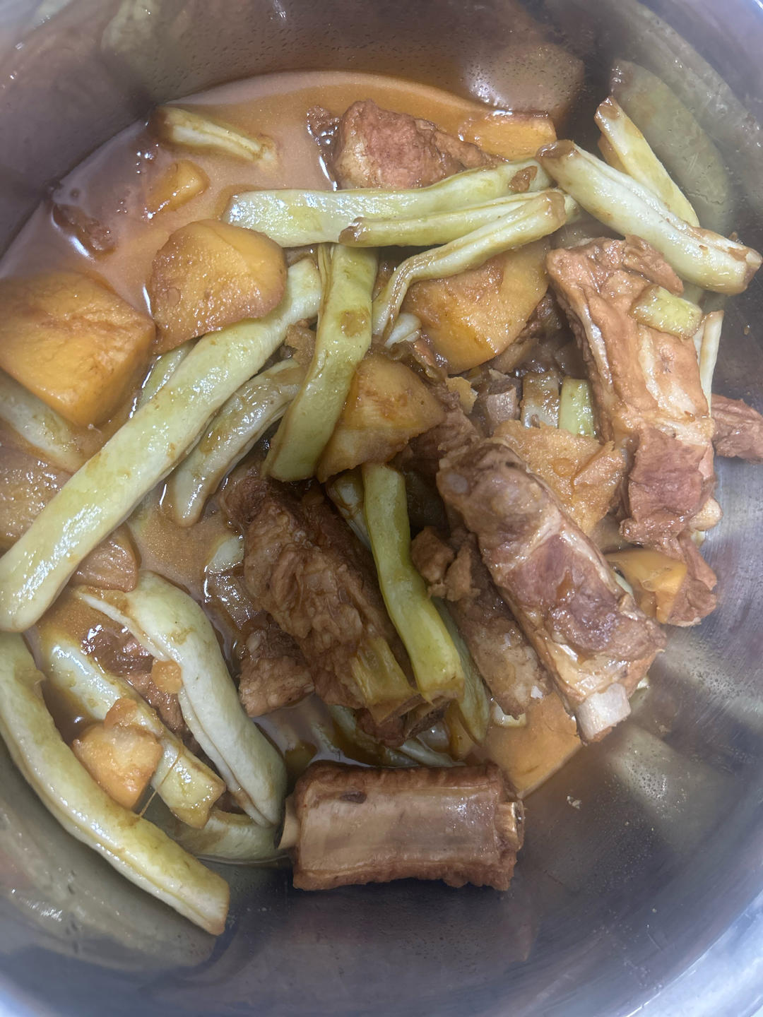 土豆豆角烧排骨（高压锅版）