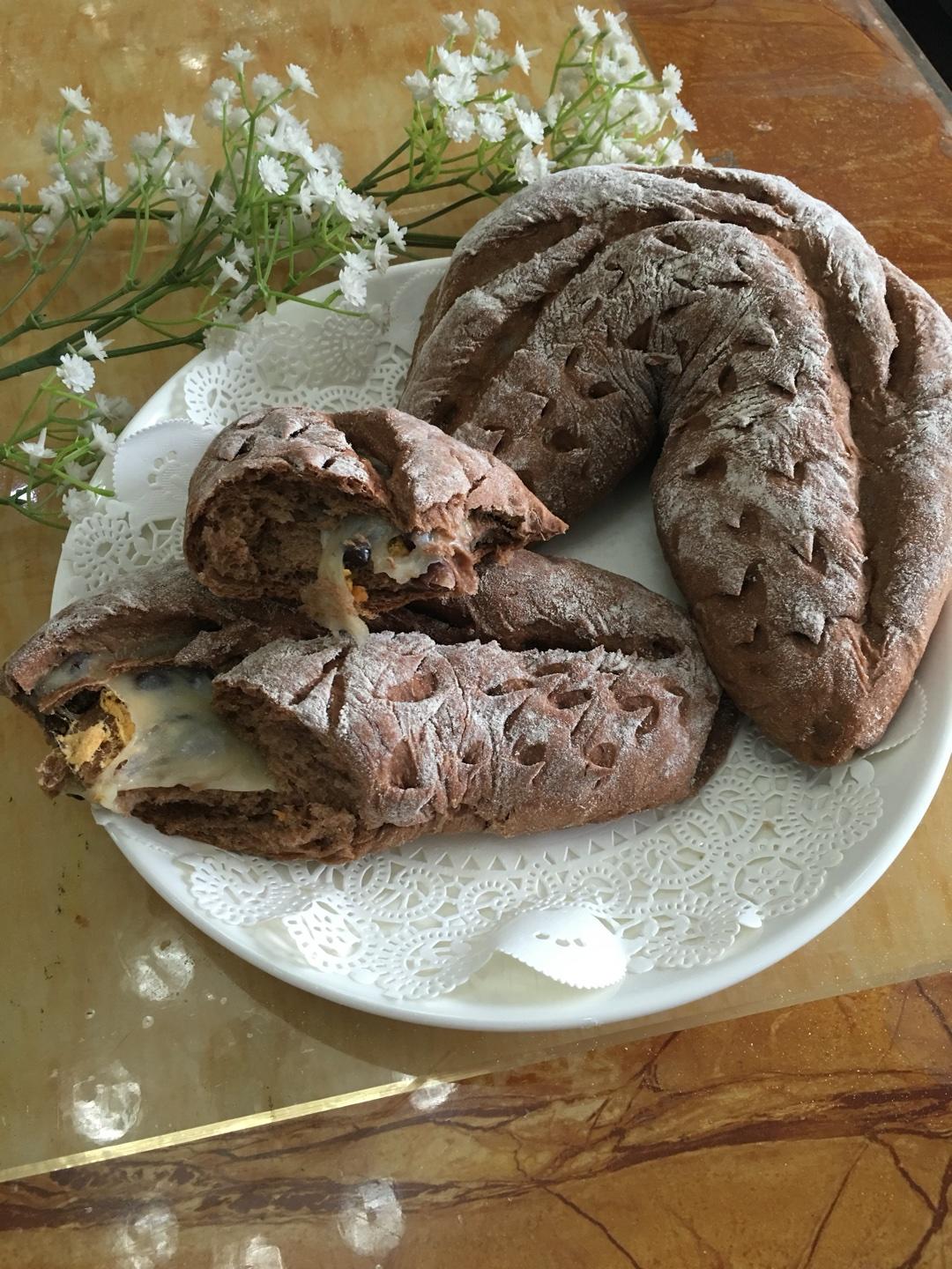 麻薯肉松巧克力软欧面包的做法