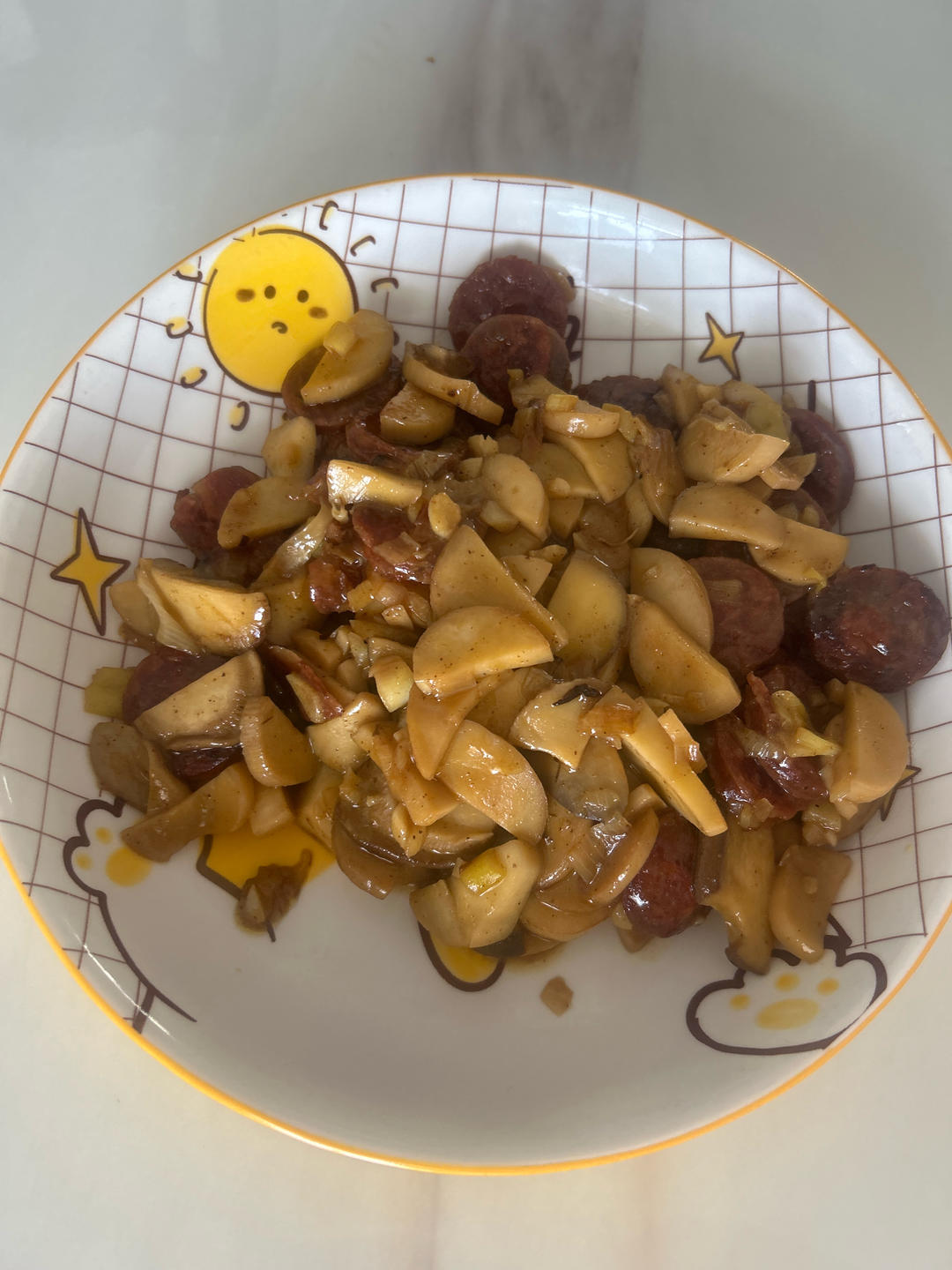 杏鲍菇炒火腿肠