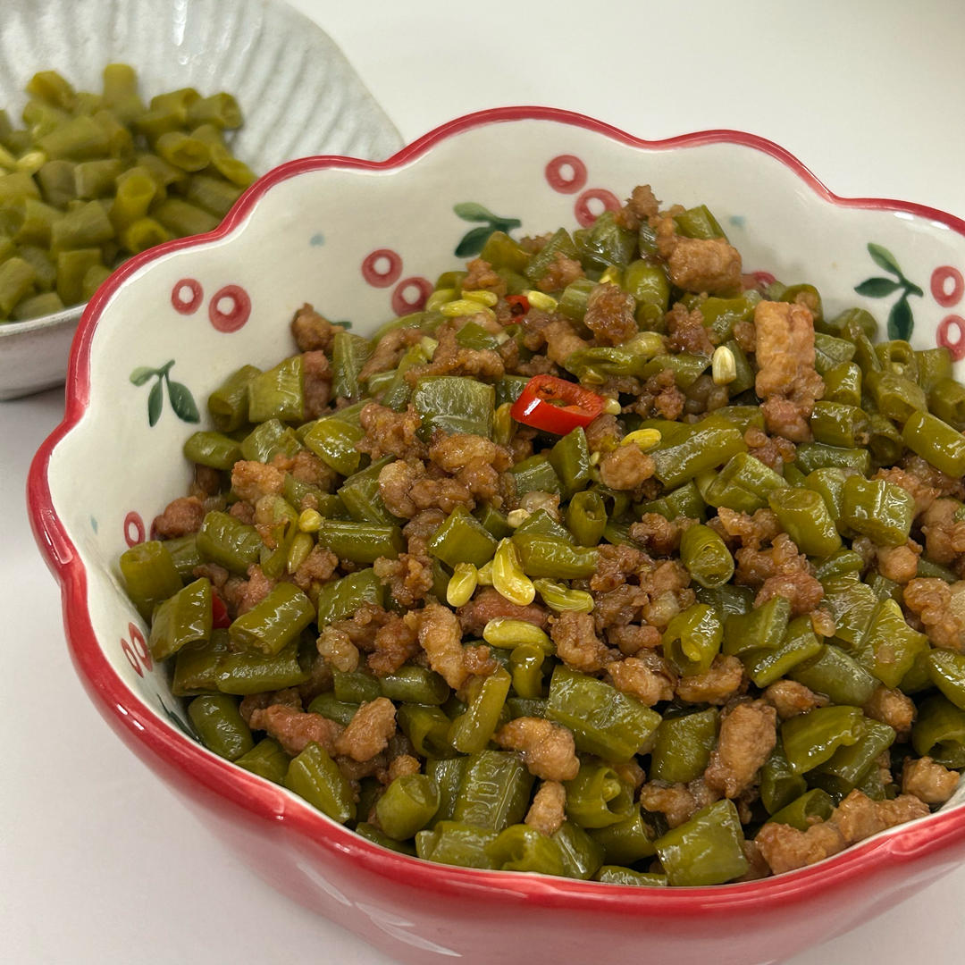 简单又下饭的酸豆角炒肉末
