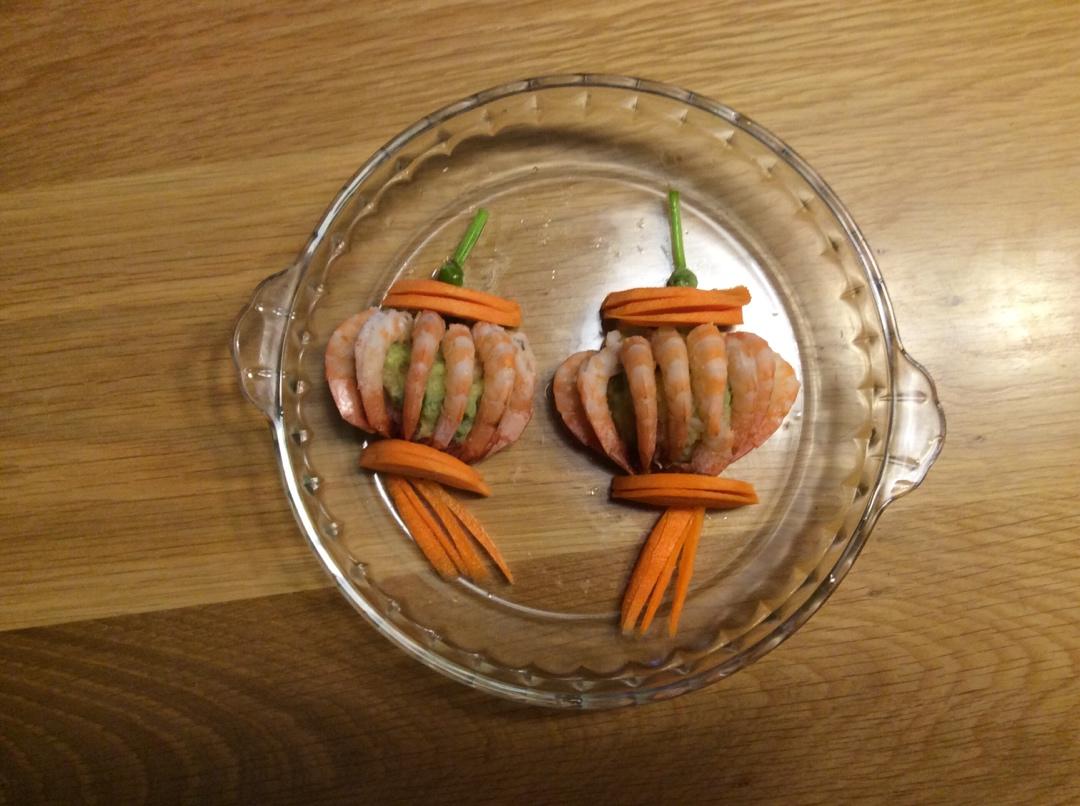 简单版新年菜谱之                灯笼虾土豆沙拉🏮