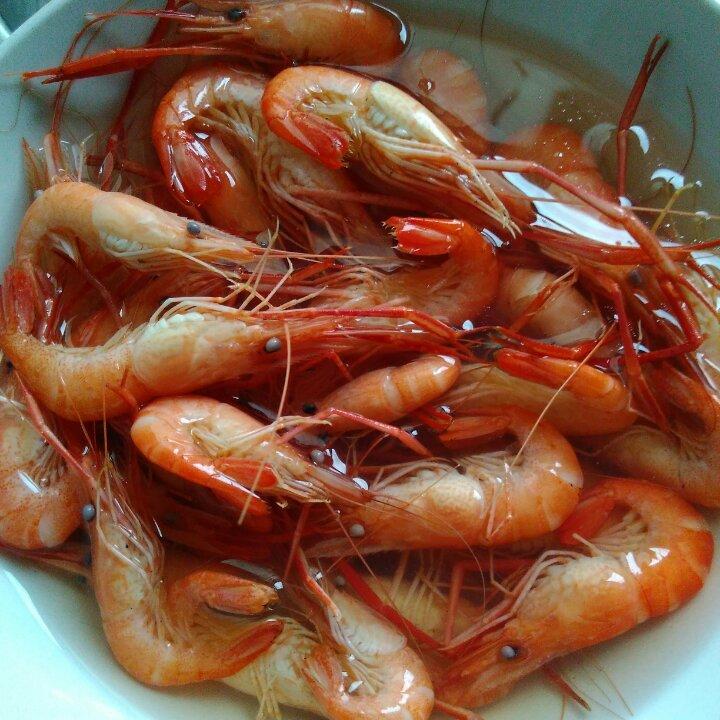 水煮河虾