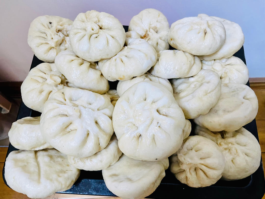 白萝卜素馅包子（一次发酵，保证你吃了忘不掉😜）