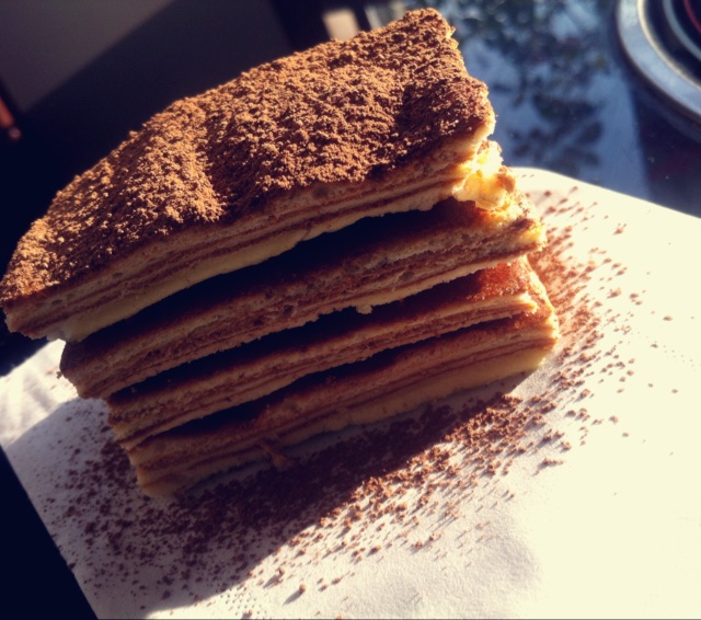 矽橙做的蜂蜜千层蛋糕