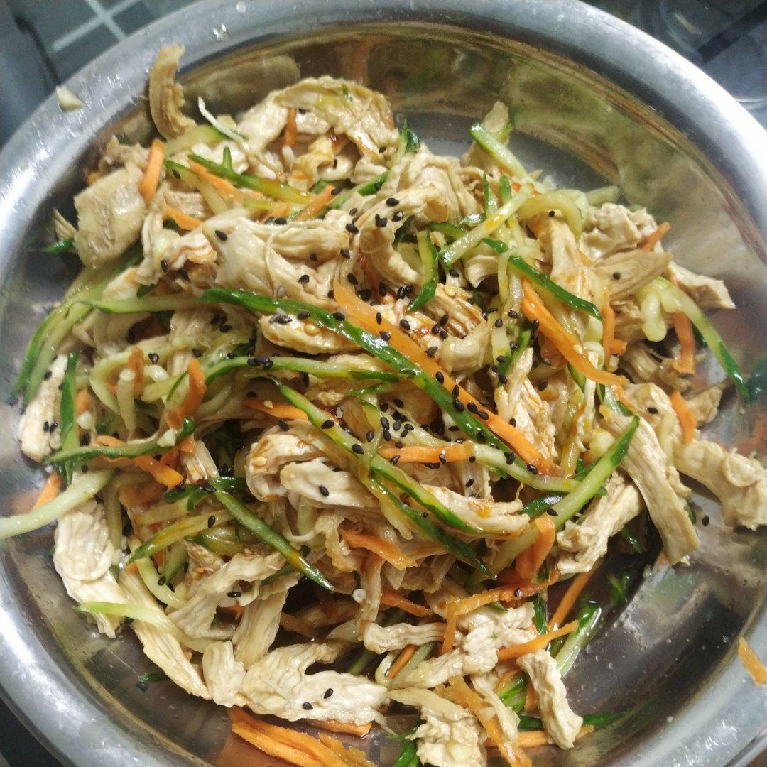 减脂健身｜凉拌手撕鸡丝（香辣&麻油版）