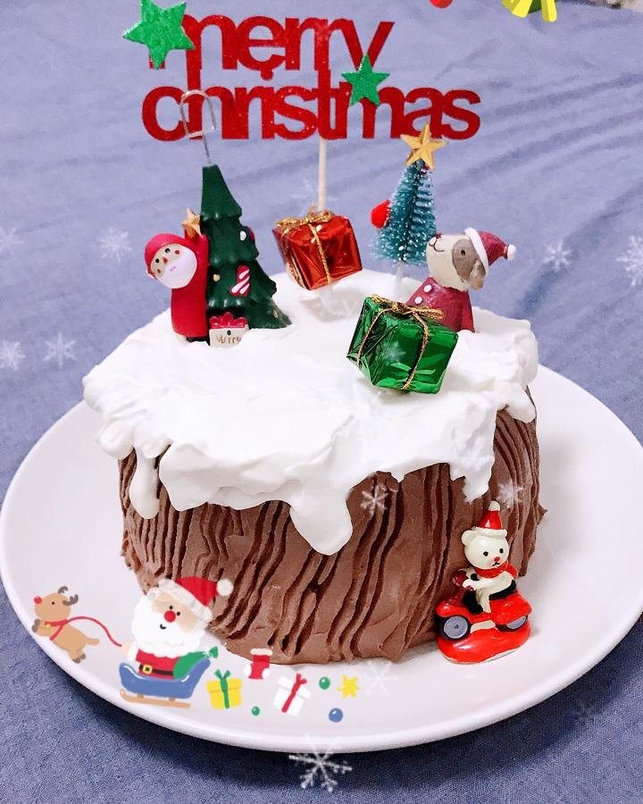 圣诞树桩蛋糕