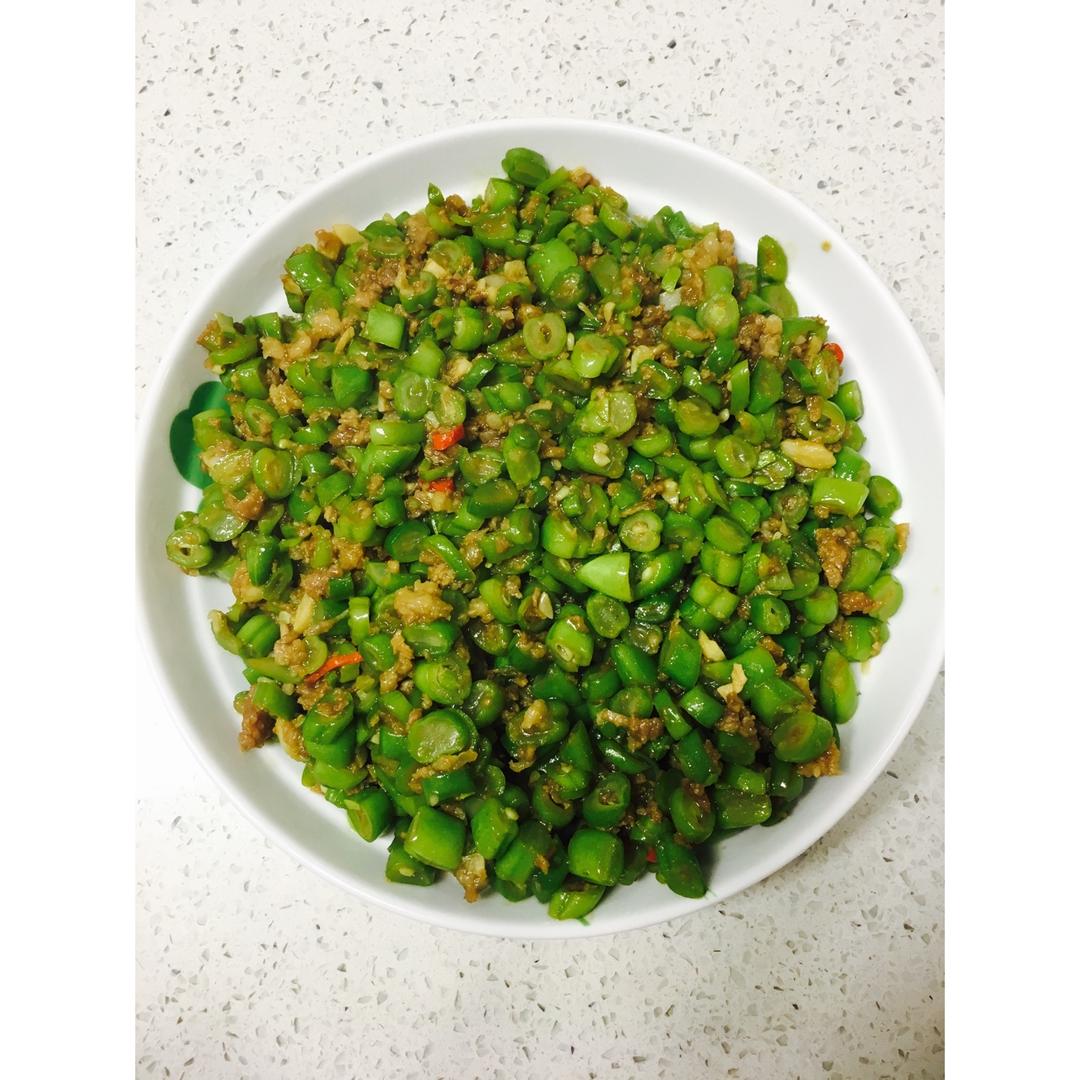 肉沫豆角下饭菜
