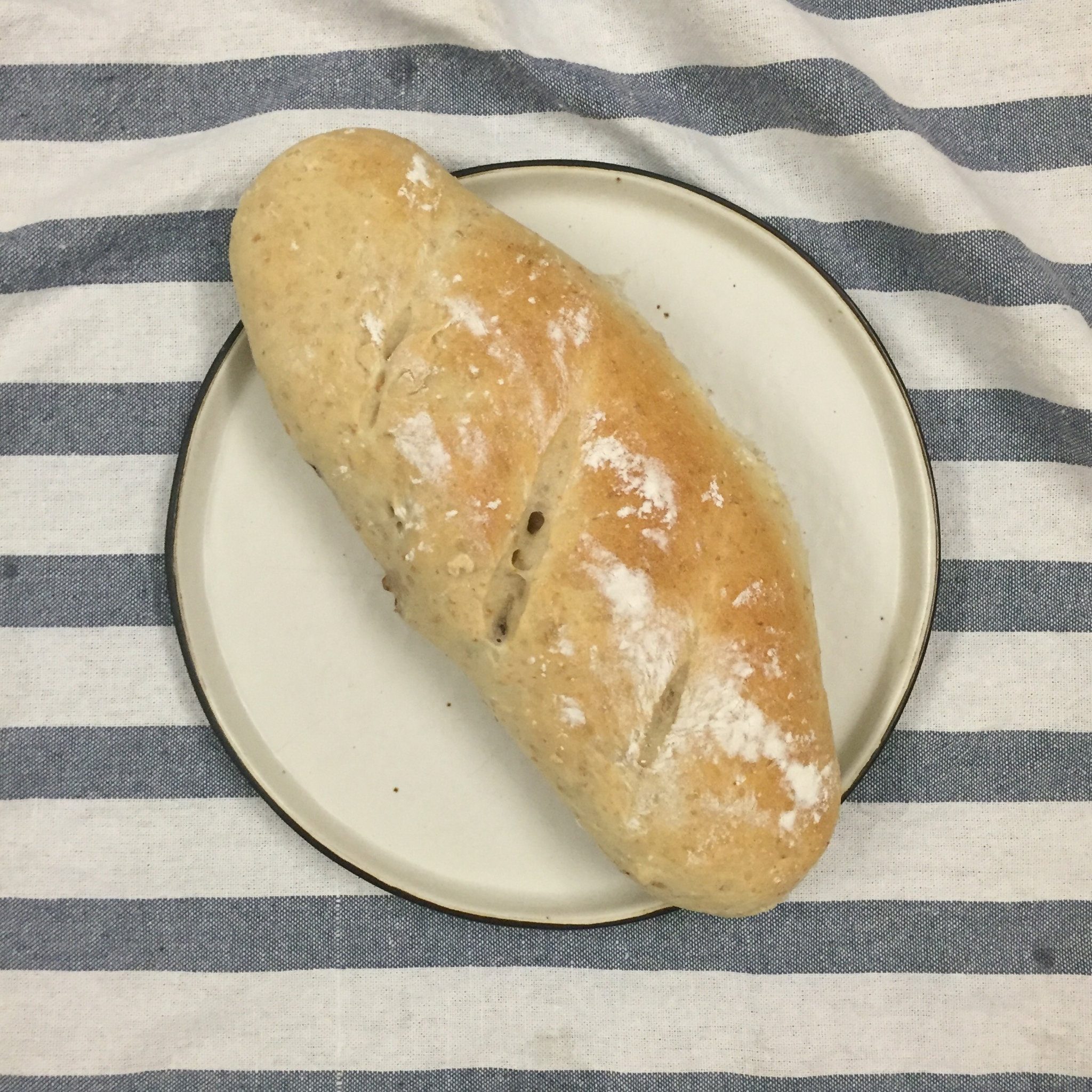 无糖无油黑麦核桃软欧