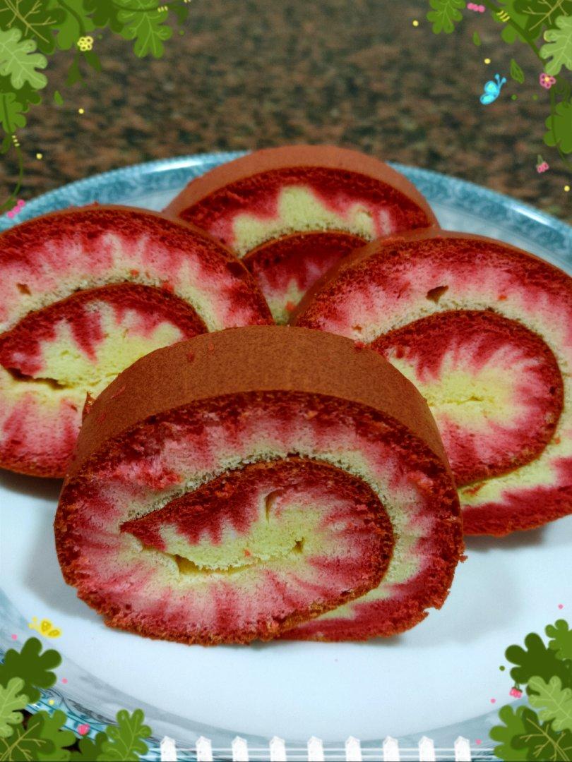 蛋糕卷，红丝绒蛋糕卷，旋风蛋糕卷