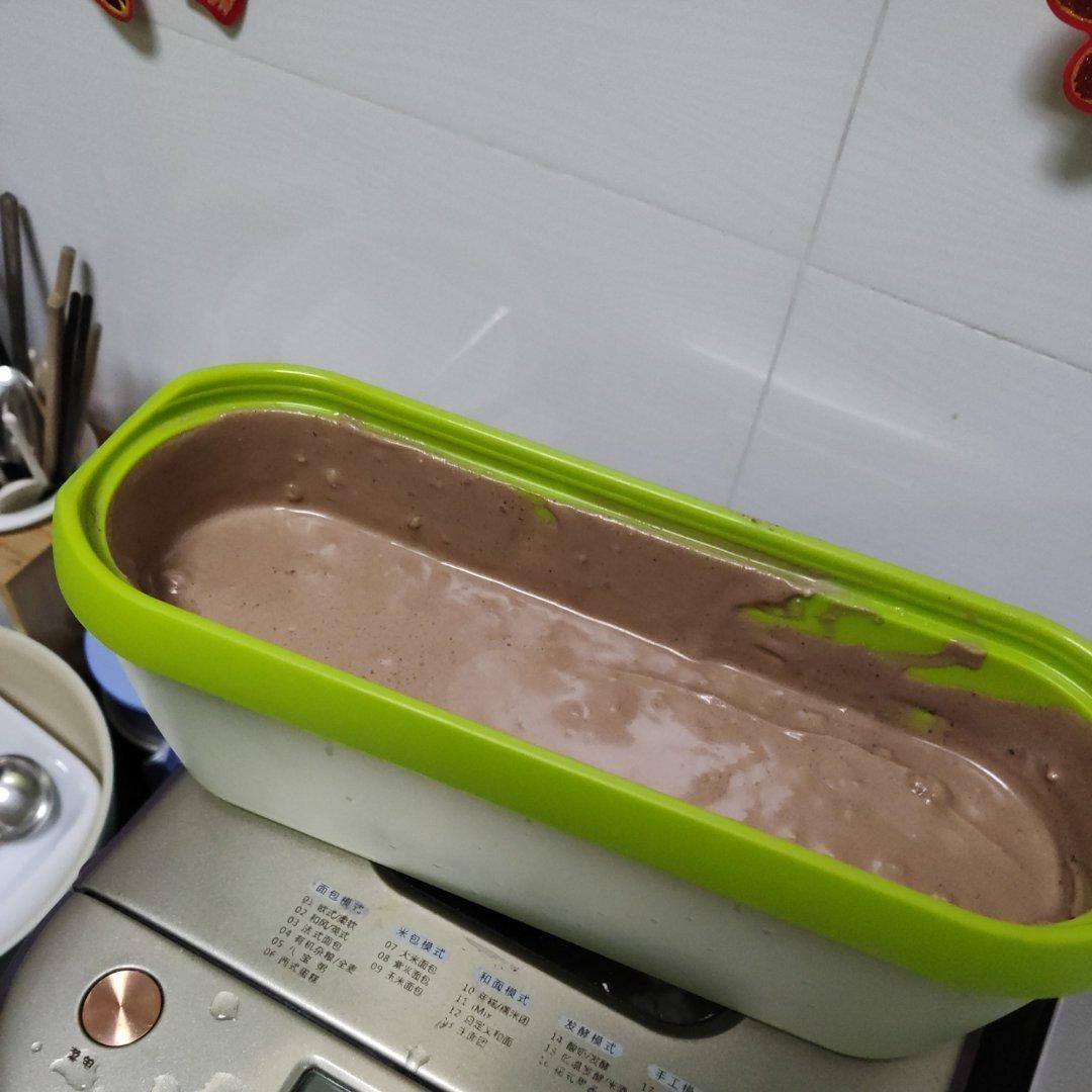 巧克力冰淇淋（无蛋无冰渣、免搅拌、消耗淡奶油）Choco Ice Cream