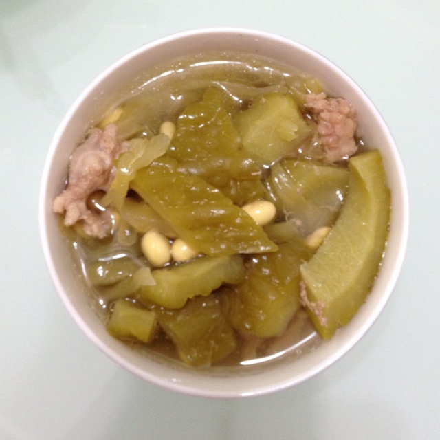 其乐融融czm做的潮汕咸菜苦瓜汤