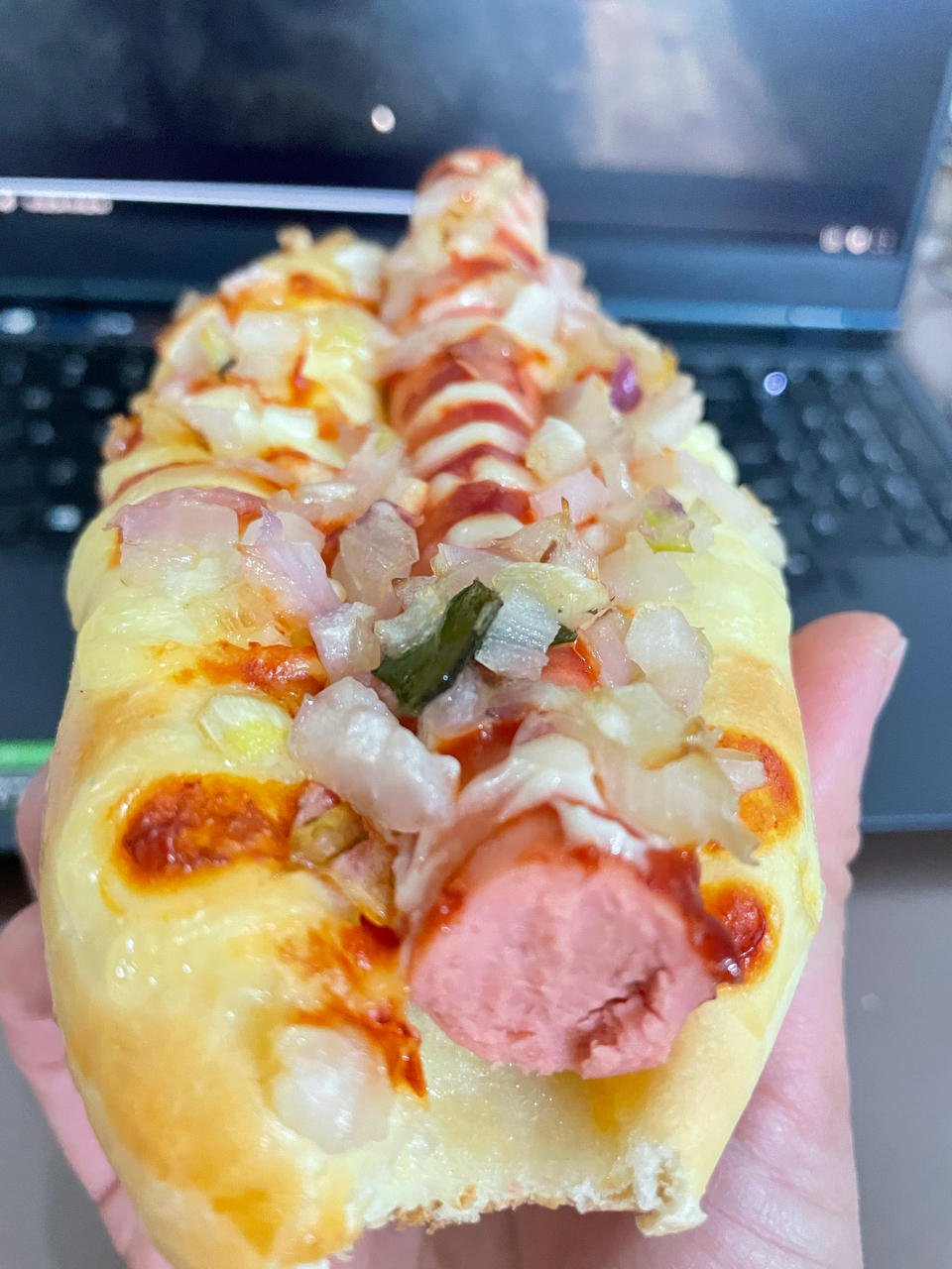 美味的香肠面包