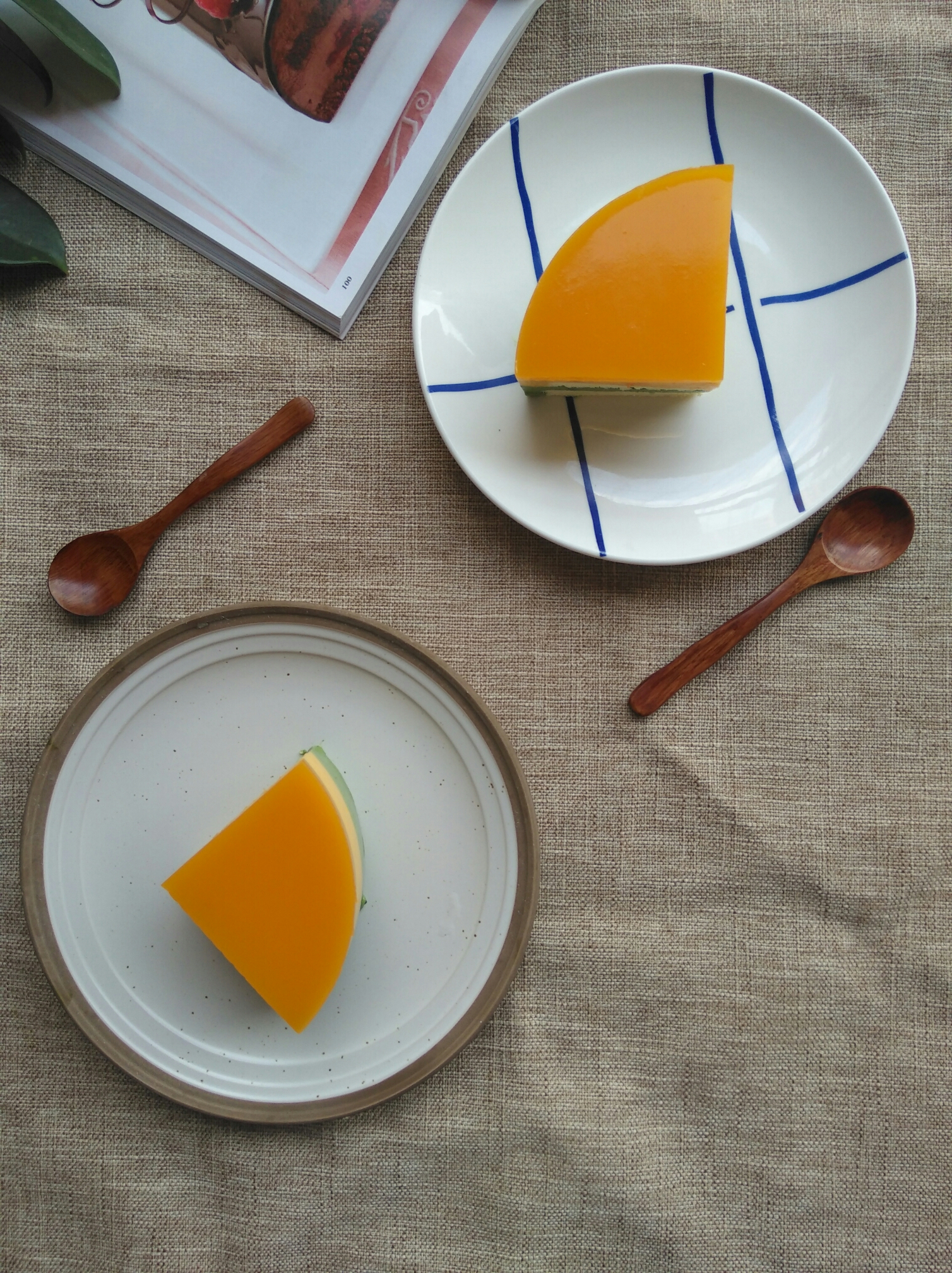 入夏一定要吃的抹茶芒果乳酪慕斯的做法 步骤4