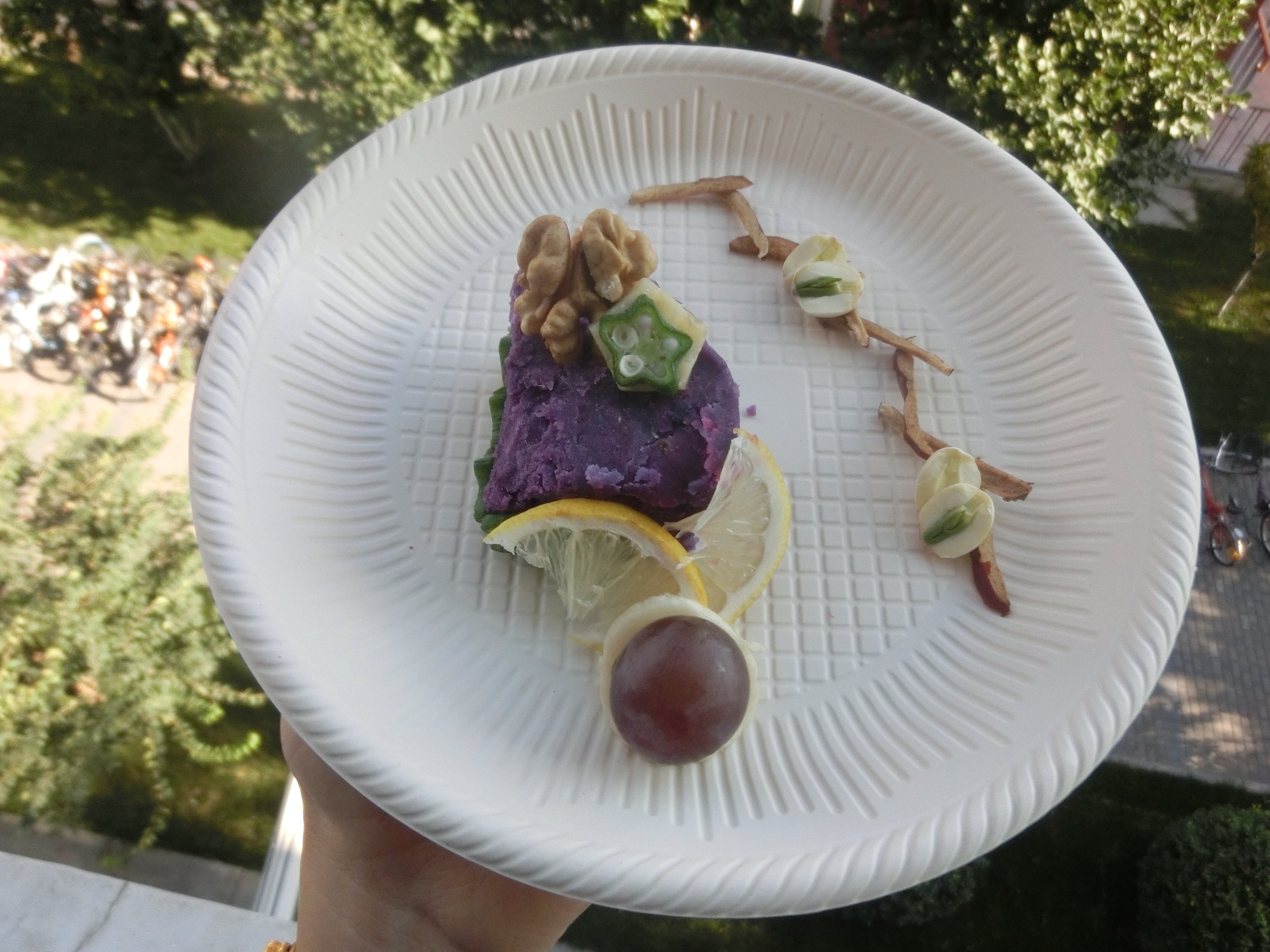 秋葵紫薯塔 快手简便早餐&下午茶的做法 步骤2