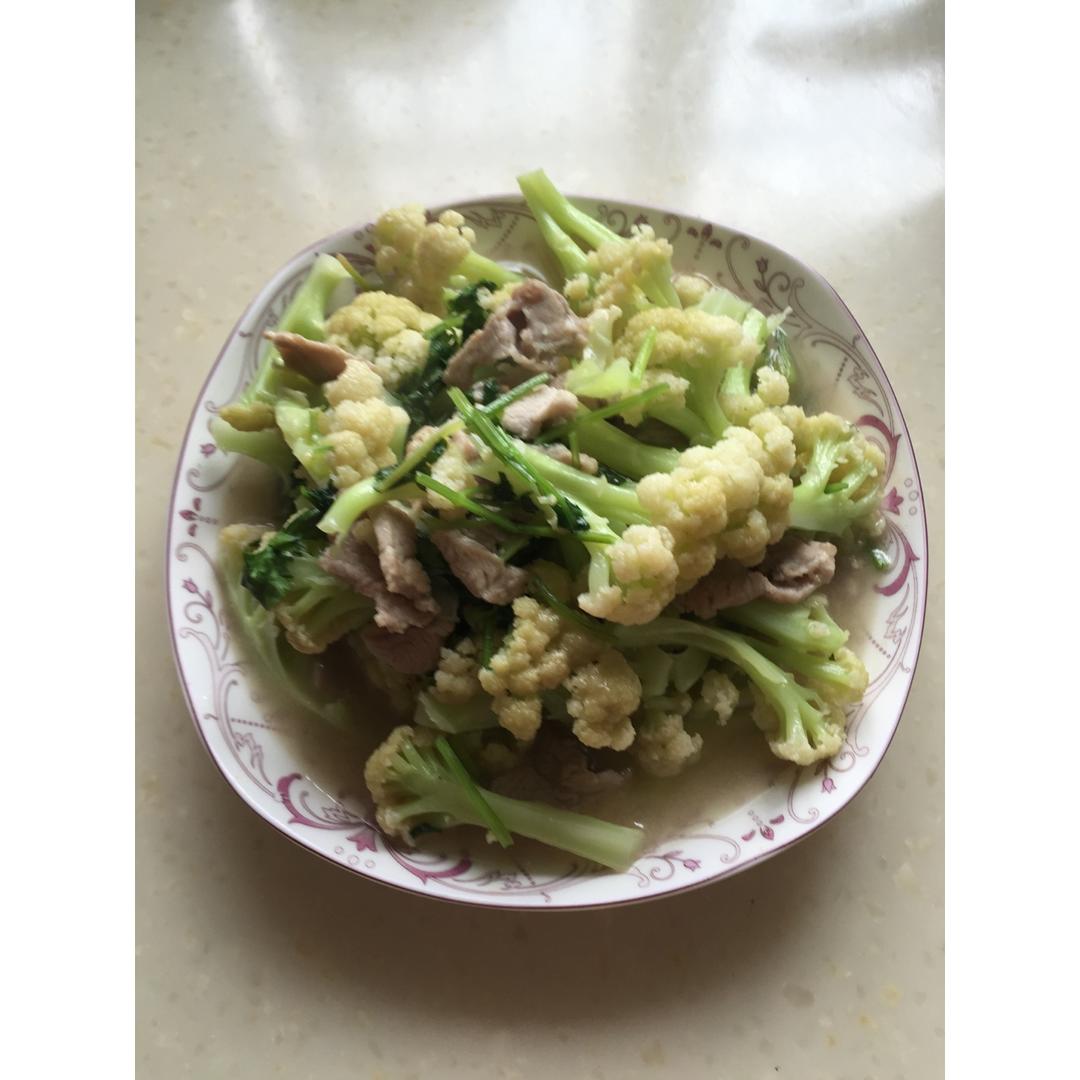 kl_lyf做的有机花菜肉片