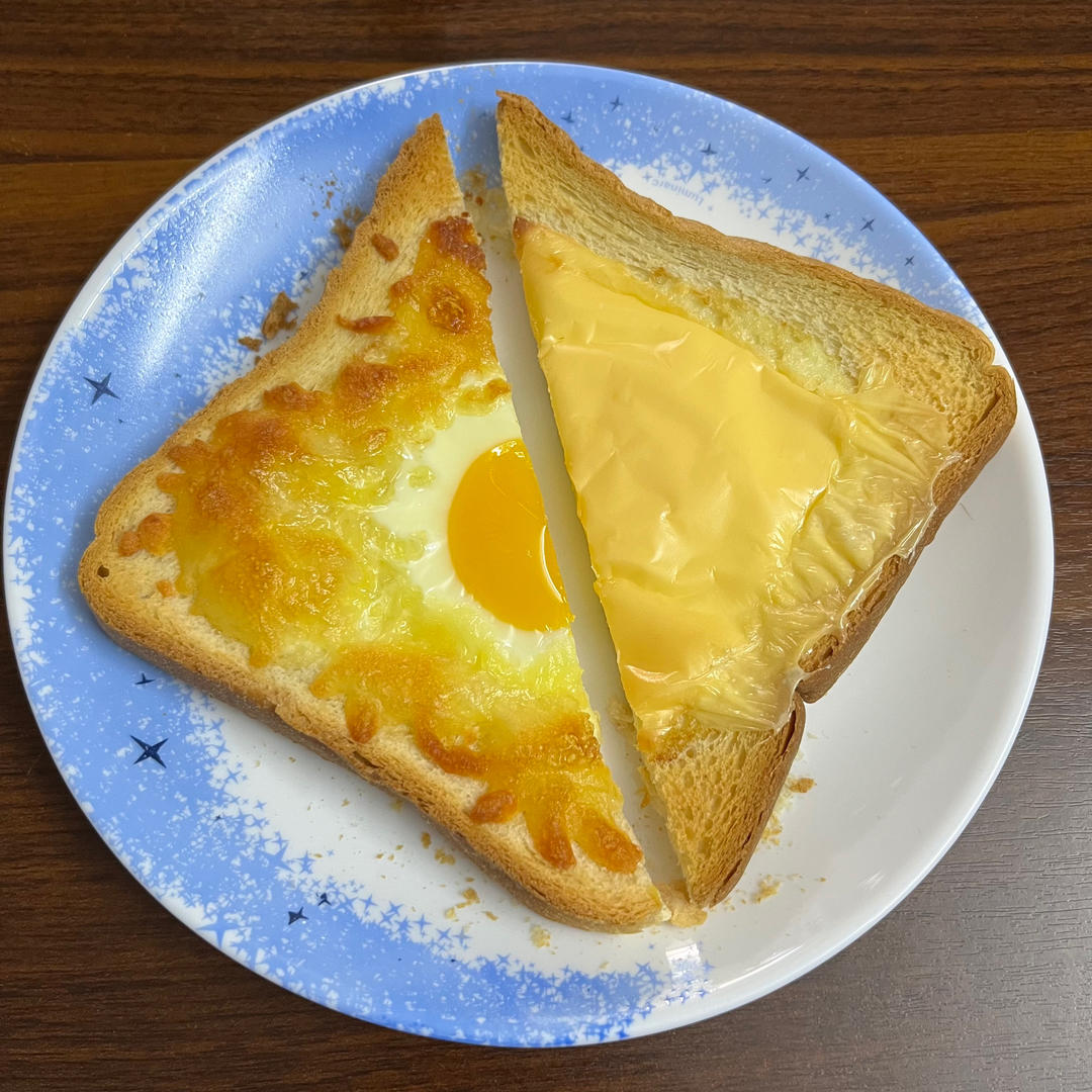 快手十分钟早餐烤箱芝士鸡蛋吐司切片面包