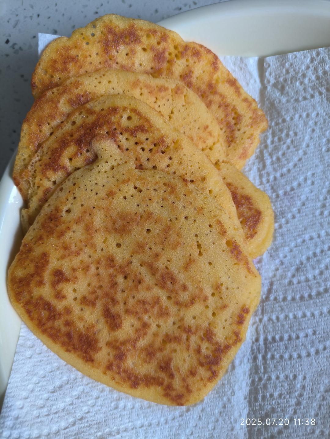 玉米面松饼，早起5分钟搞定，又软又健康