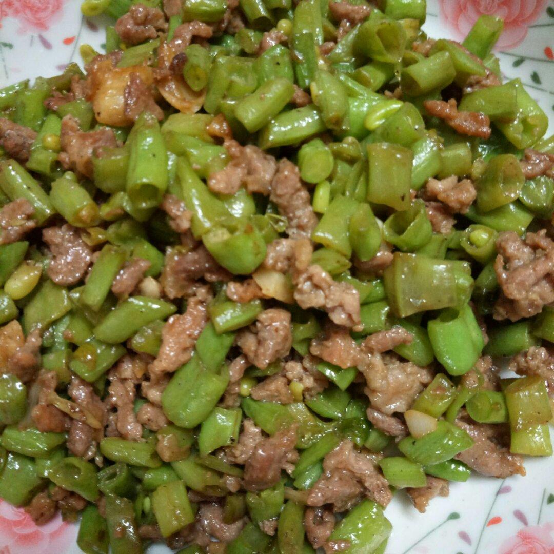肉沫豆角下饭菜