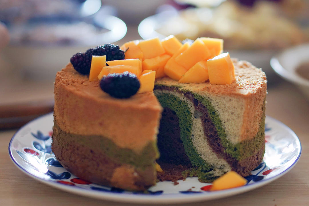 迷彩戚风蛋糕（六寸）