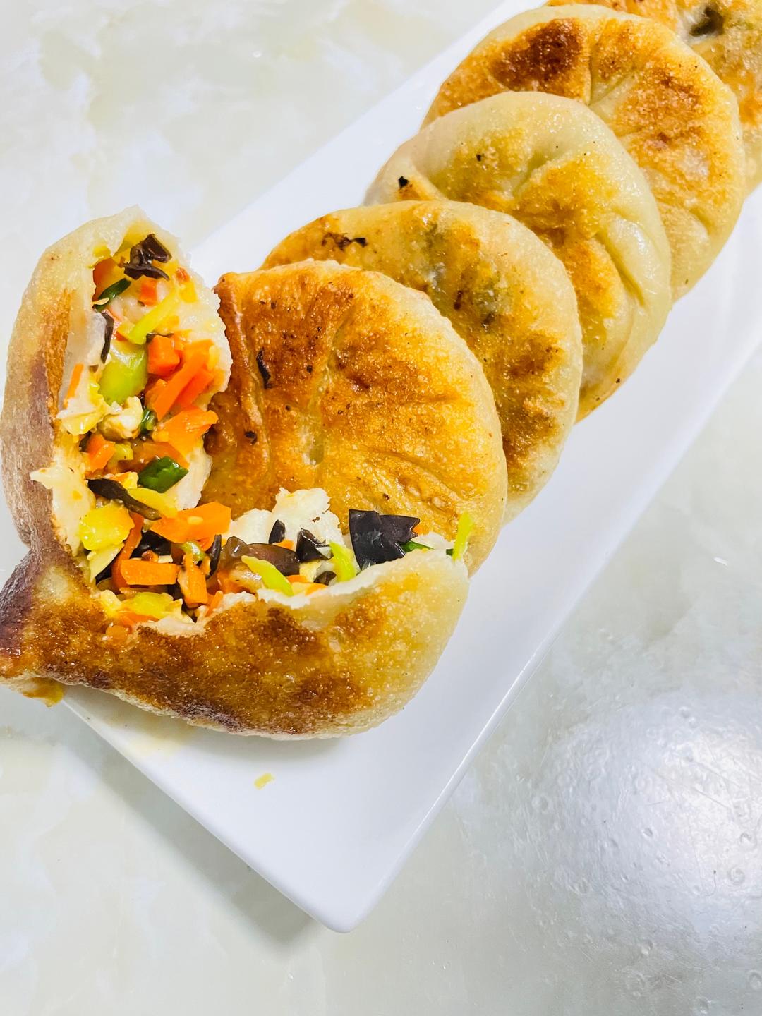 来之不易的免费物资-西葫芦萝卜鸡蛋-馅饼儿