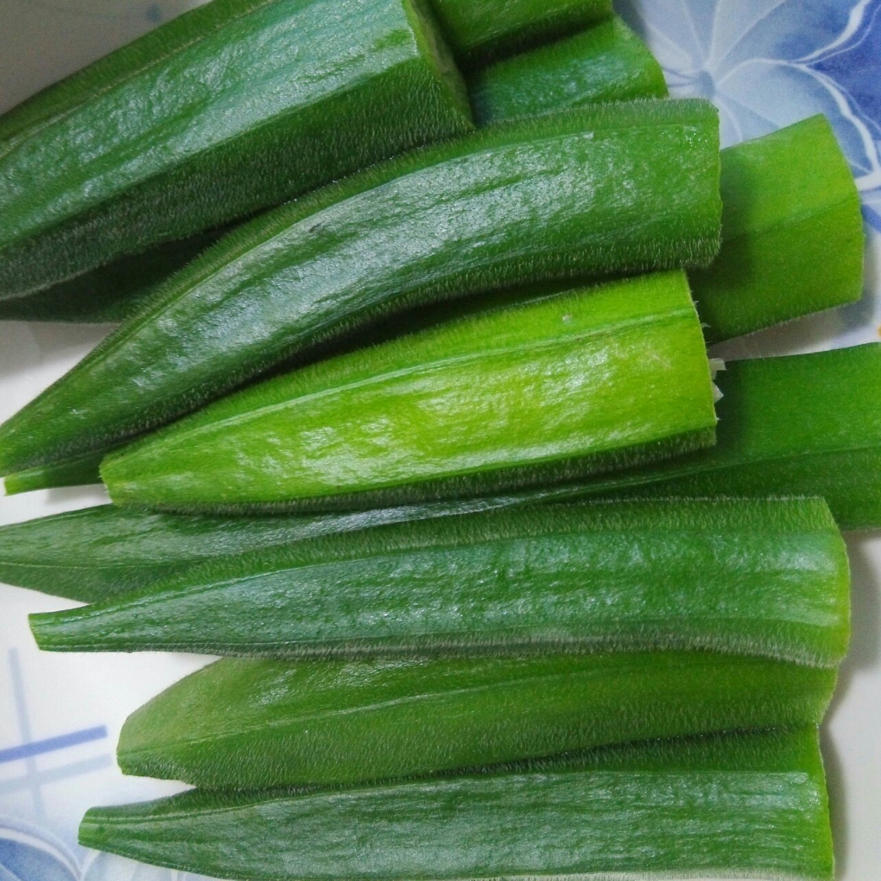白灼秋葵