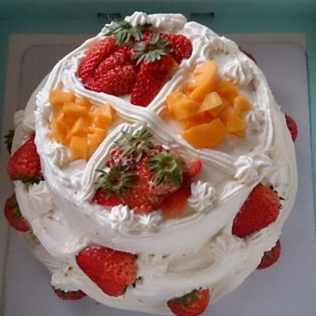 用户歪歪兔做的双层奶油蛋糕