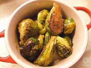 意大利黑醋烤小洋白菜·balsamic roasted Brussels Sprouts的做法 步骤5