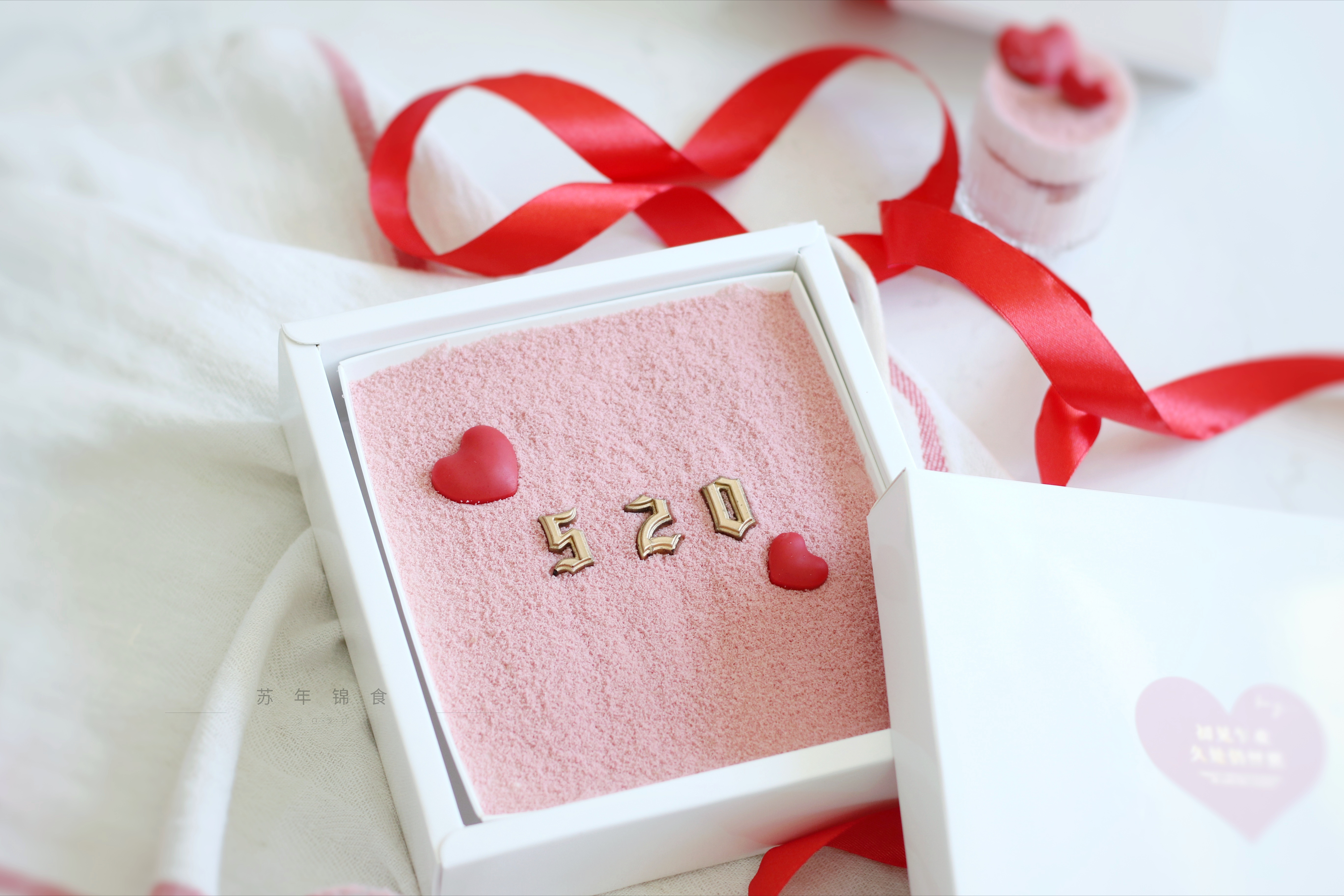 怦然心动的粉色甜蜜-520独家原创网红覆盆子提拉米苏爱意盒的做法 步骤26