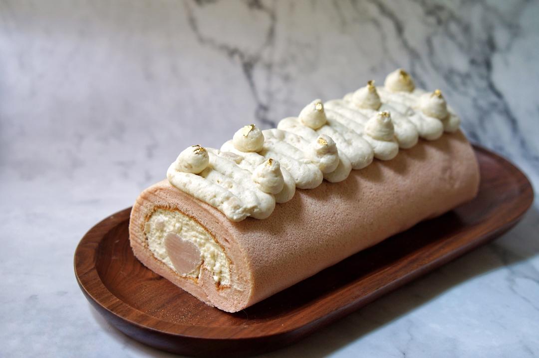 卓珊爱生活做的白桃乌龙(蜜桃乌龙)蛋糕卷