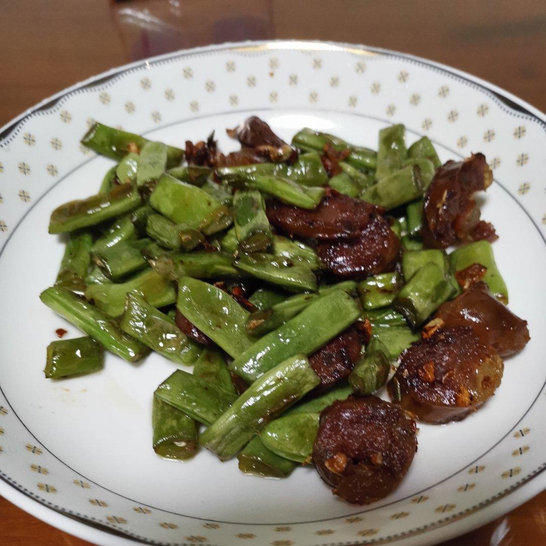 ㊙️腊味‼️四季豆炒腊肠‼️美味家常