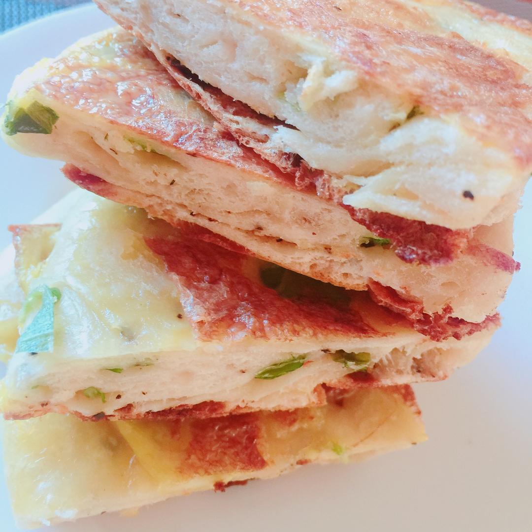 鸡蛋葱油饼                  （更新饼坯保存方法）