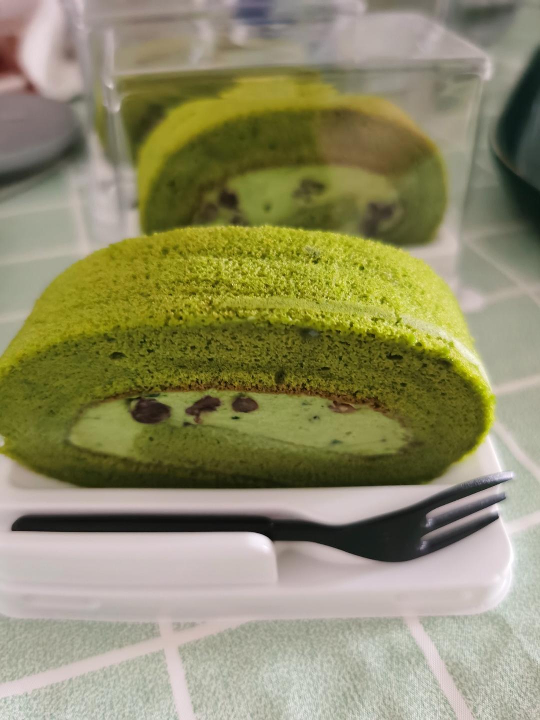 完美抹茶蜜豆蛋糕卷
