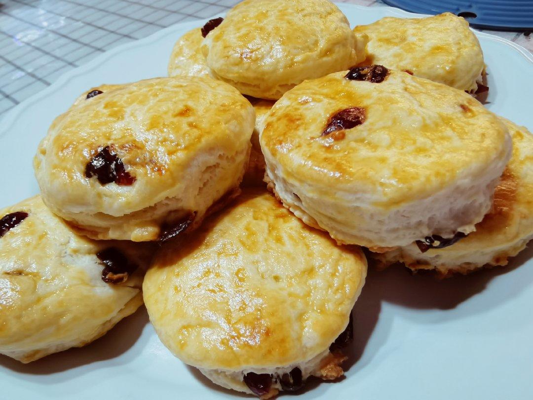 【司康控】无泡打粉的蔓越莓司康