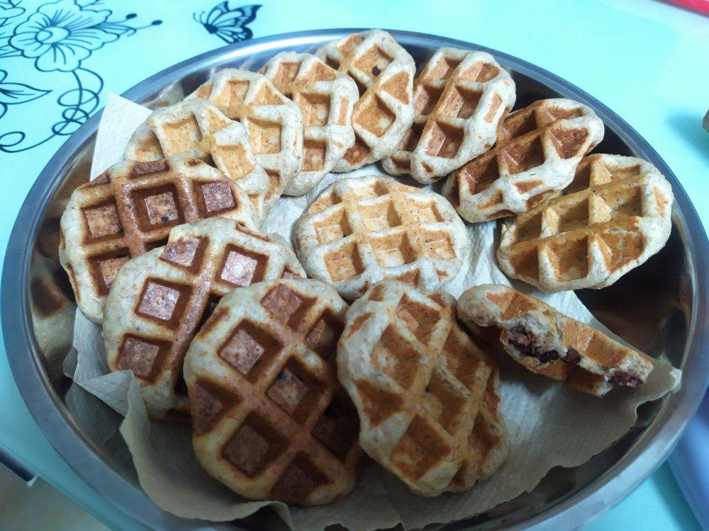 纯全麦无油华夫饼面包