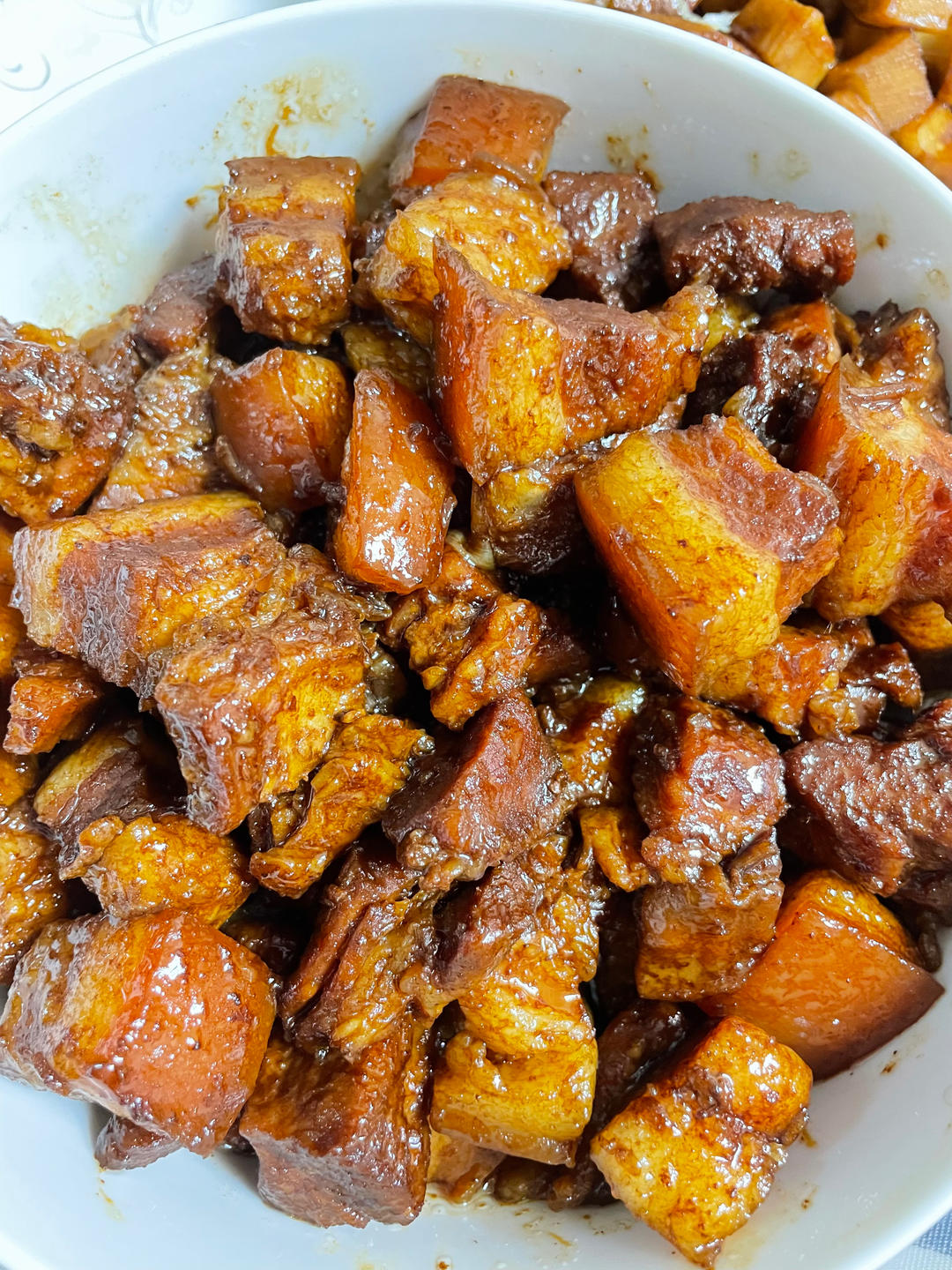 不硬不柴、果味红烧肉