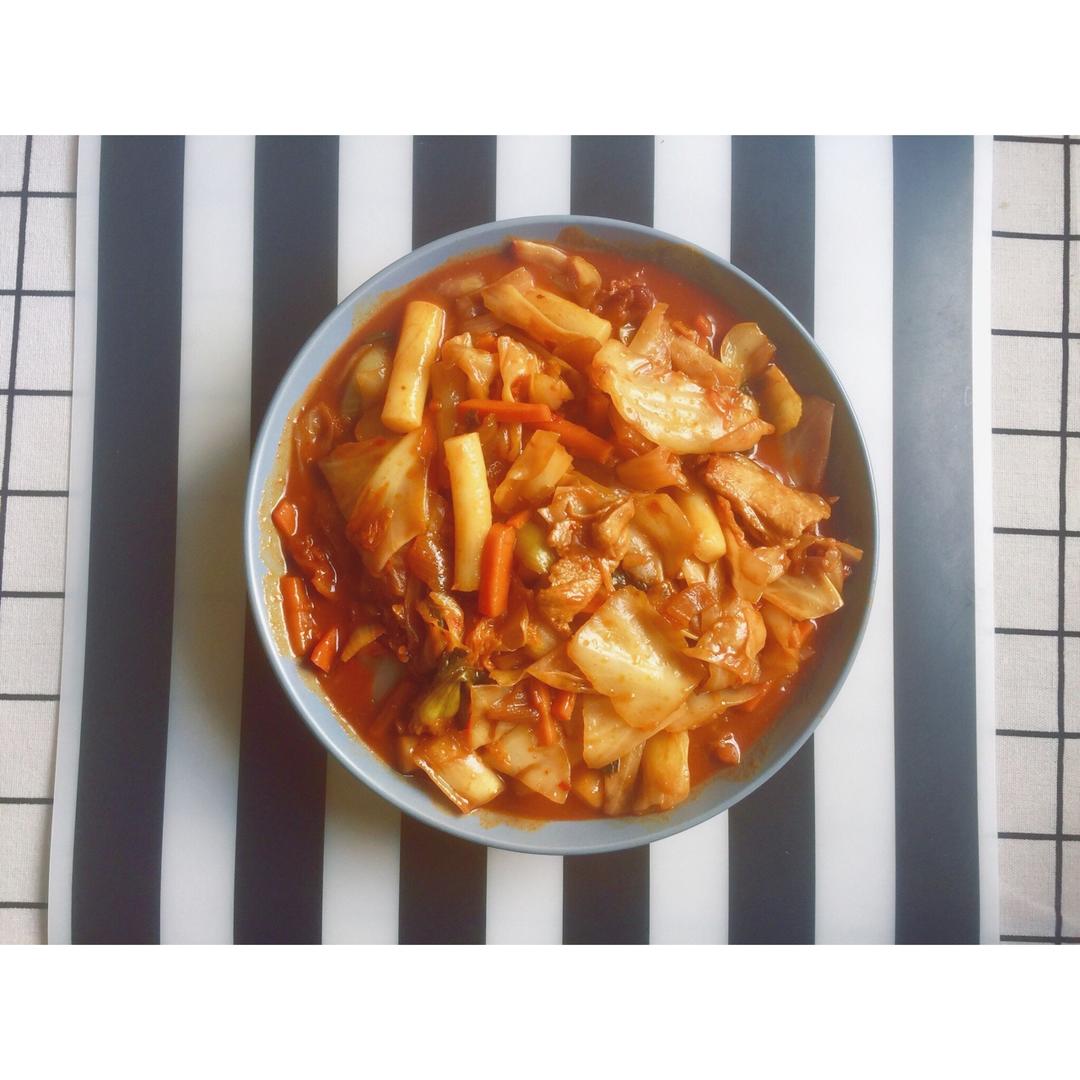 韩式辣炒年糕（or网红芝士套路之芝心年糕）